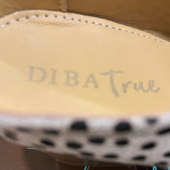 Diba True cow hair polka dot mules w/ wood wedge heel size 10 NEW IN BOX - Picture 11 of 12